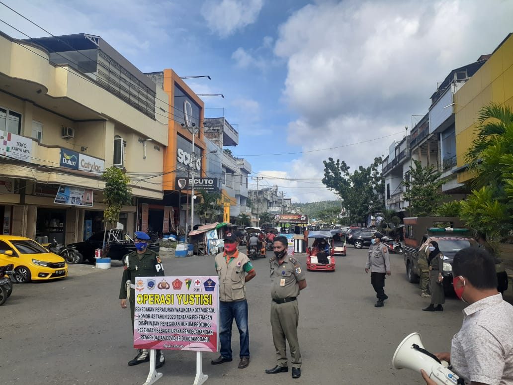 Satuan Tugas (Satgas) Covid-19 Kotamobagu Kembali Melakukan Operasi Yustisi