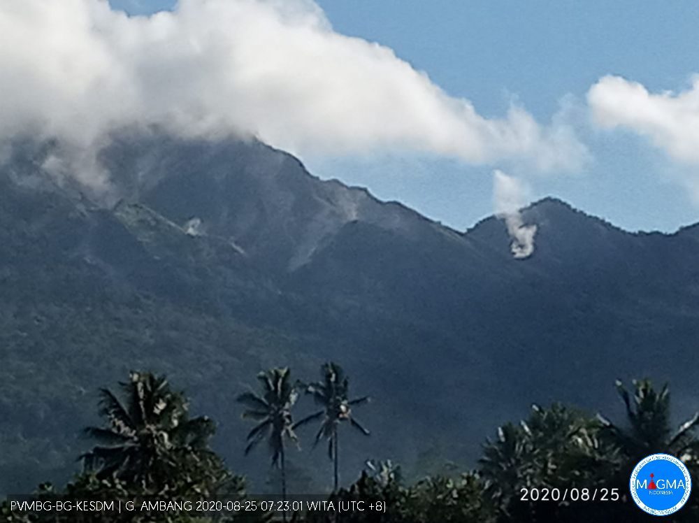INFO AKTIVITAS GUNUNGAPI AMBANG  PERIODE PENGAMATAN 24-08-2020 00:00-24:00 WITA